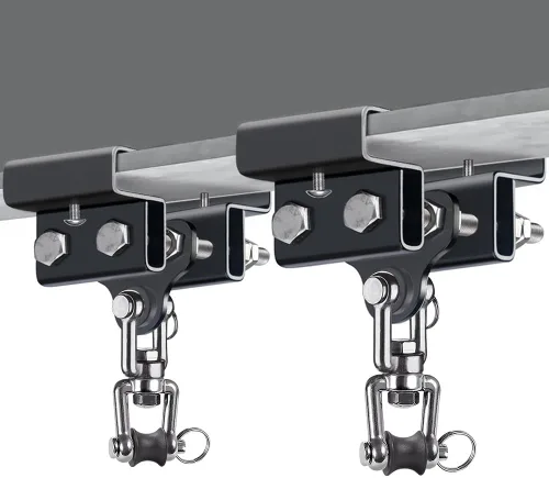 Vista 12 de Dolibest Colgador de vigas de acero resistente, soporte para bolsa pesada, colgador de bolsa pesada I Beam para percha de saco de boxeo