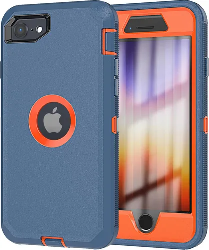 Vista 17 de YmhxcY Funda para iPhone SE 2022/2020, iPhone 8/7 con protector de pantalla integrado a prueba de caídas, 3 capas de cubierta duradera, a prueba