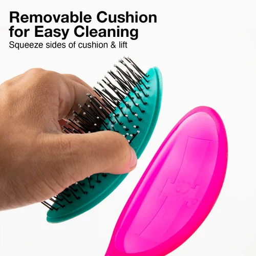 Vista 4 de Olivia Garden Aurora - Cepillo desenredante para cabello húmedo y seco de fino a medio, cepillo desenredante para mujeres, hombres, niños - Aurora