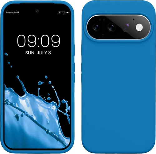 Vista 86 de kwmobile Funda Compatible con Google Pixel 6 - Funda de teléfono de silicona de TPU con acabado suave - Océano Profundo