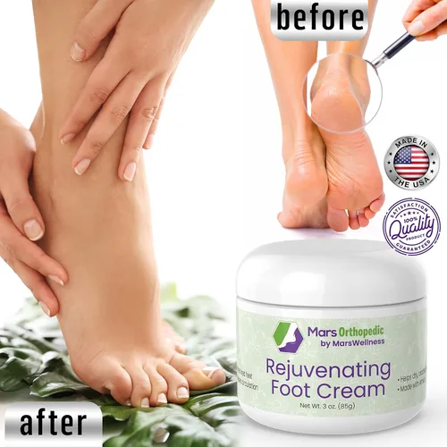 Vista 9 de Mars - Crema ortopédica rejuvenecedora para pies secos y agrietados, loción para pies diabéticos – Crema hidratante natural de acción rápida