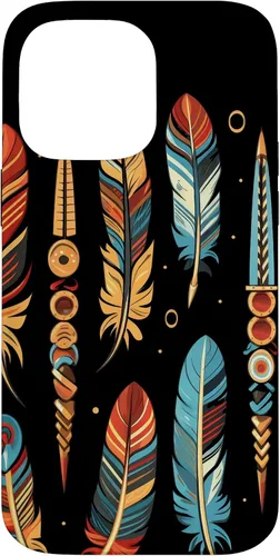 Vista 21 de Colorful Feathers - Funda para iPhone 17