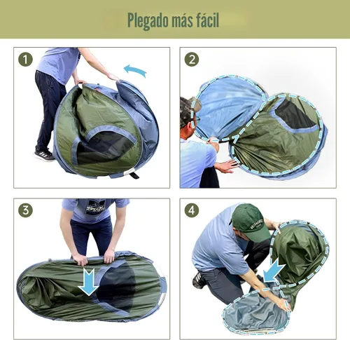 Vista 2 de Night Cat - Tienda de campaña desplegable para 1 persona, impermeable, instantánea, fácil de instalar, para exteriores