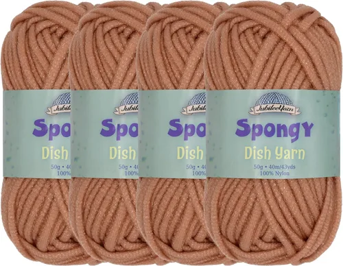Vista 20 de JubileeYarn Hilo esponjoso para platos - 50 g/madeja de nylon grueso - paño de cocina - negro - 4 madejas