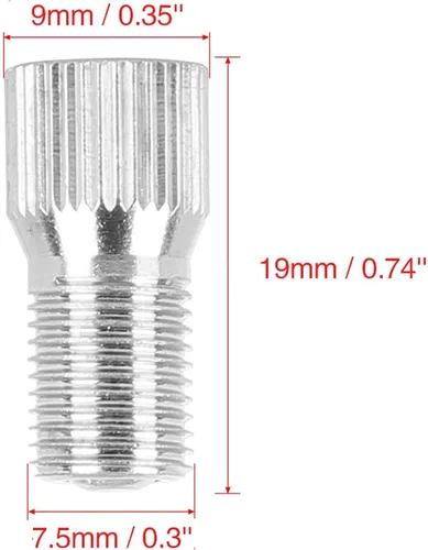 Vista 3 de Unifizz 4 unids coche cromo neumático rueda válvula tapa extensión adaptador válvula vástago extensión 0.748 in