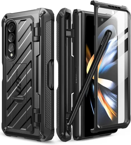 Vista 8 de SUPCASE Unicorn Beetle Pro Series - Funda para Samsung Galaxy Z Fold 3 5G (2021), carcasa resistente de doble capa de cuerpo completo con protector