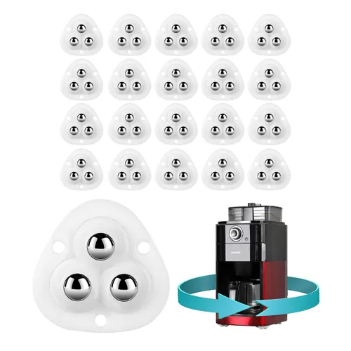 Vista 6 de 4 ruedas pequeñas para electrodomésticos, deslizadores giratorios adhesivos, mini ruedas universales autoadhesivas, caja de almacenamiento de Negro