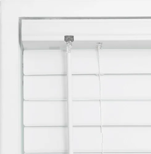 Vista 6 de DEZ FURNISHINGS Persiana veneciana de listones planos inalámbricos de 2 pulgadas, 20 pulgadas de ancho x 48 pulgadas de alto, color blanco