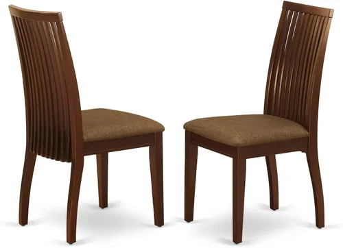 Vista 7 de East West Furniture IPC-BMK-W Ipswich - Sillas de comedor con respaldo de listones, juego de 2, suero de leche y cereza