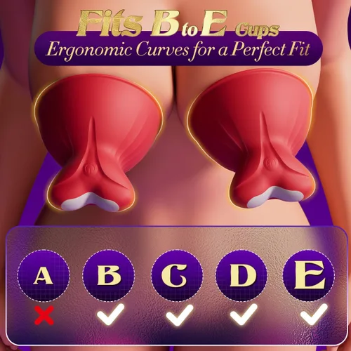 Vista 4 de Juguetes sexuales. Vibrador de pezones para mujeres - Juguetes de estimulación de pezones 5EN1 con 10 modos de rotación amasadora, 4 cabezales