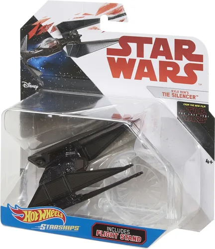 Vista 3 de Hot Wheels Silenciador TIE de Star Wars Kylo Ren, vehículo