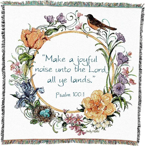 Vista 21 de Pure Country Weavers Great is Thy Faithfulness Blanket - Escrituras - Lamentaciones 3:23 - Tapiz cuadrado para regalo de regazo tejido de algodón