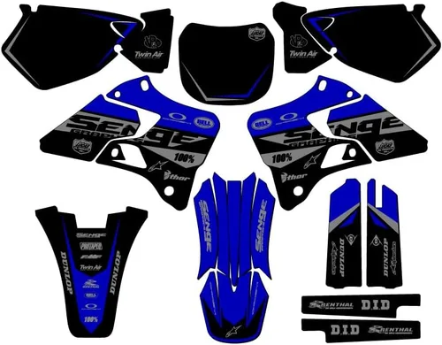 Vista 6 de 2000-2001 YZ 125 Binary Blue Senge Graphics Base Kit Compatible con Yamaha