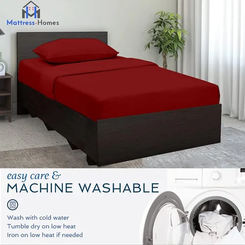 Vista 8 de Mattress-Homes Juego de sábanas de lujo de algodón egipcio para cuna, 4 piezas, sábanas bajeras de 8 pulgadas de profundidad para 25 x 75 pulgadas