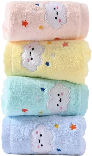 Vista 12 de sense gnosis Toallas faciales de 100% algodón para niños, toallas de dedo para baño, juego de toallas bordadas con animales para niños y toallitas