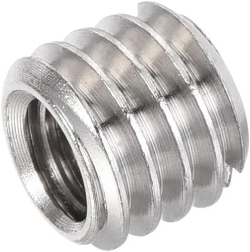 Vista 5 de uxcell Adaptador de tornillo de conversión macho de 1/4" hembra a 3/8" de altura de 0.31 pulgadas para trípode de cámara de acero de aleación