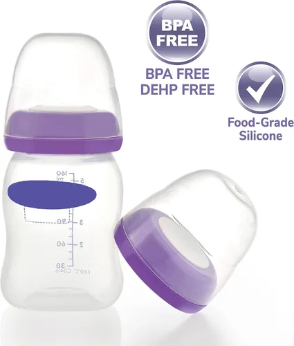 Vista 4 de Maymom Tapa de cúpula para botella, parte superior de botella, disco de sellado compatible con botella Lansinoh, botellas Momma, no piezas