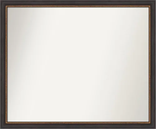 Vista 109 de Amanti Art Espejo de baño negro para sobre el fregadero, 23 x 23 pulgadas, espejo cuadrado negro Ashton, marco de madera tradicional mediano, se