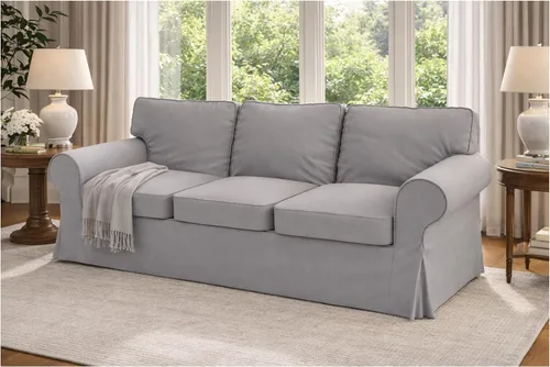 Vista 29 de Funda de repuesto para silla Ektorp de algodón, hecha a medida, compatible con la funda de sillón Ektorp de IKEA, el juego de fundas solo se ajusta