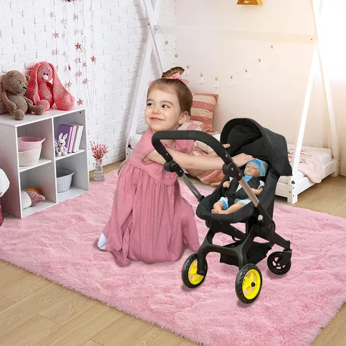 Vista 3 de Combo de Cochecito y Asiento de Coche para Muñeca Bebé – Cochecito de Muñeca Convertible 2 en 1 y Asiento de Coche para Niños – Se Adapta a Muñecas