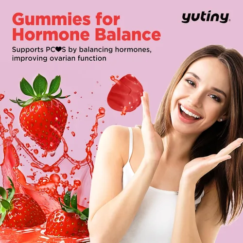 Vista 9 de Gomitas veganas con omega 3 de mio-inositol y D-Chiro Inositol para mujer