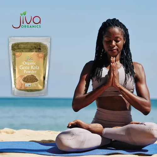 Vista 6 de Jiva Organics Gotu Kola Powder (Centella Asiatica) 7 onzas (7.05 oz) - Crudo, vegano, sin OMG