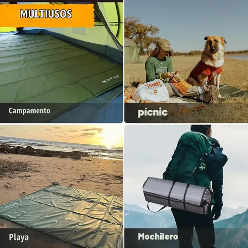 Vista 7 de Foam Sleeping Pad for Camping - AYAMAYA Foldable Camping Mattress for 1/2/3/4/5/6 Person, Extra Thick Waterproof Tent Footprint Inner Camping Mat