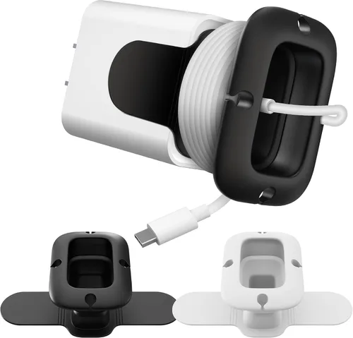 Vista 8 de Organizador de cargador plegable para cable de carga, compatible con bloque de cargador USB C, cargador de MacBook, cables de carga de PC, elementos