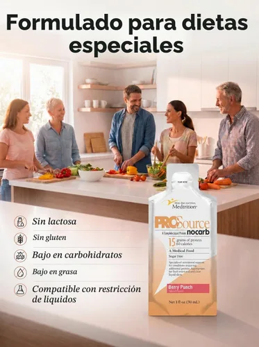 Vista 4 de Medtrition ProSource NoCarb Berry Punch - Paquete de 25-1 fl oz