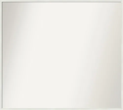 Vista 200 de Amanti Art Espejo de baño blanco para sobre el fregadero, 22 x 45 pulgadas, espejo de tocador rectangular blanco Lucie, marco de madera moderno