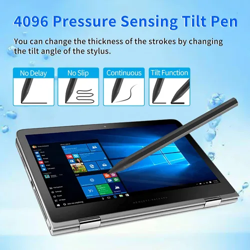 Vista 3 de Lápiz táctil para HP Envy X360 Pavilion X360 Spectre X360 Spectre X2 Envy X2 Recargable MPP 2.0 Lápiz táctil con inclinación activa con sensibilidad
