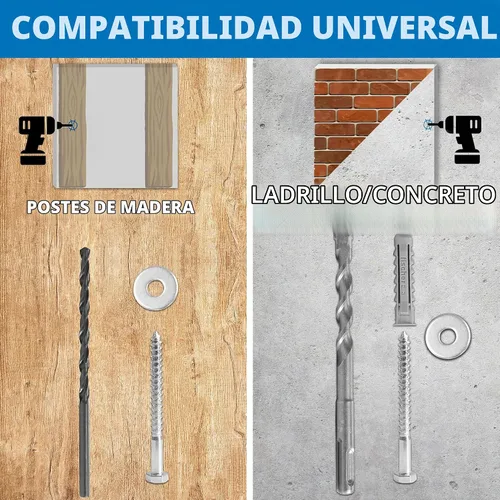 Vista 4 de Mount-It! Kit universal de herramientas de montaje para TV, tornillo de retraso y brocas, incluye tornillos, arandelas, anclajes Fischer, broca