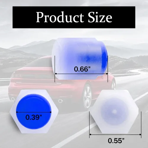 Vista 2 de deemars Tapones universales fluorescentes para válvulas de neumáticos de automóvil, 4 piezas, azul, ABS + material luminoso, compatible