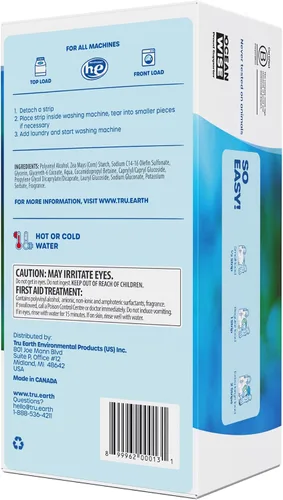 Vista 2 de Tru Earth Hojas compactas de detergente seco para ropa, a granel, hasta 768 cargas (384 unidades) - Sin parabenos - Detergente sin líquido original