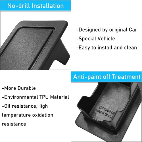 Vista 4 de Moonlinks Fundas de bolsillo para estacas de riel de cama Compatibles con Dodge Ram 1500 2500 3500 2009-2018, Tapones de orificios de estaca