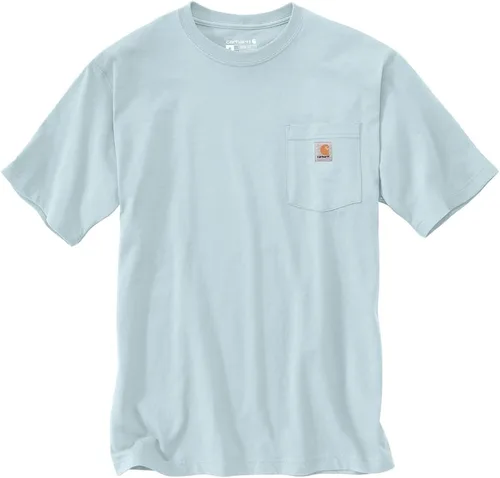 Vista 15 de Carhartt Camiseta con bolsillo Iconic K87 para hombre Piedra azul