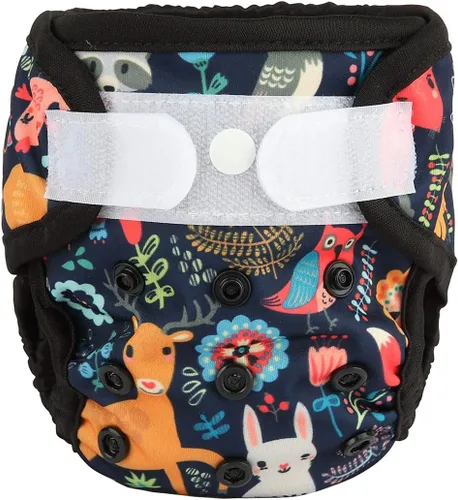 Vista 25 de Funda para pañales para recién nacidos con broche y pestaña de lavado, material PUL, 1 unidad