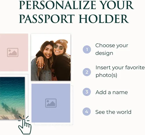 Vista 5 de Wanderlust - Soporte para pasaporte de cuero para mujer