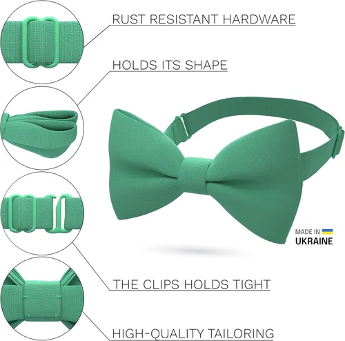 Vista 2 de Bow Tie House TM, Mens Bow Ties for any Age Pre-tied Men Bowtie clip on Design for Adults