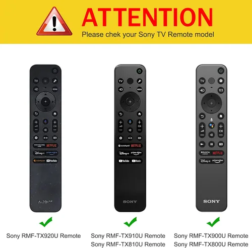 Vista 2 de Fintie Funda protectora para Sony RMF-TX920U RMF-TX910U RMF-TX900U RMF-TX810U RMF-TX800U Control remoto por voz 2025 2024 2023 2022, peine miel Negro