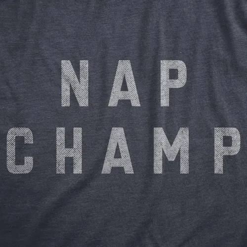 Vista 2 de Camiseta de campeón de siesta para hombre, divertida camiseta de dormir para chicos