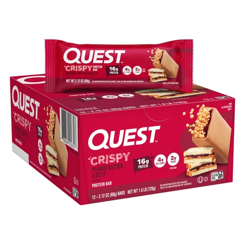 Vista 18 de Quest Nutrition - Barra de proteína crujiente para pastel de cumpleaños, 0.67 onzas de proteína, 0.04 oz de azúcar, 0.07 oz de carbohidratos netos
