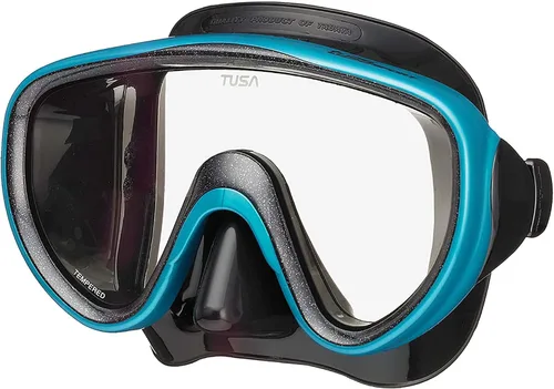 Vista 8 de TUSA Sport Máscara de snorkel Serene UM16 para adultos Negro/Azul Fishtail