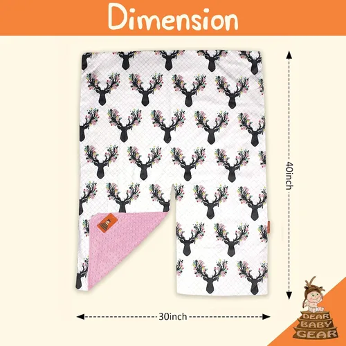 Vista 3 de Dear Baby Gear - Toldo de asiento de automóvil de 40 x 30 pulgadas, funda para transportar bebés para niños y niñas, uso acogedor para otoño