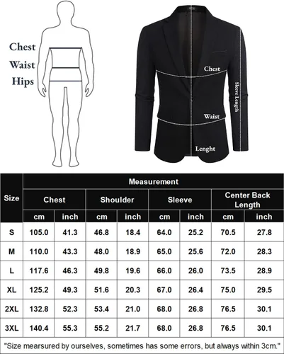 Vista 6 de COOFANDY Men's Casual Blazer Suit Jackets Slim Fit One Button Business Sport Coats