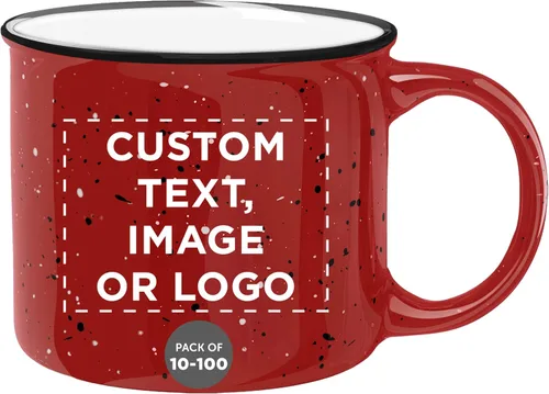 Vista 26 de DISCOUNT PROMOS Tazas de Café de Cerámica Personalizadas para Fogata de 13 oz. Juego de 100, Paquete Personalizado a Granel - Perfecto para Té