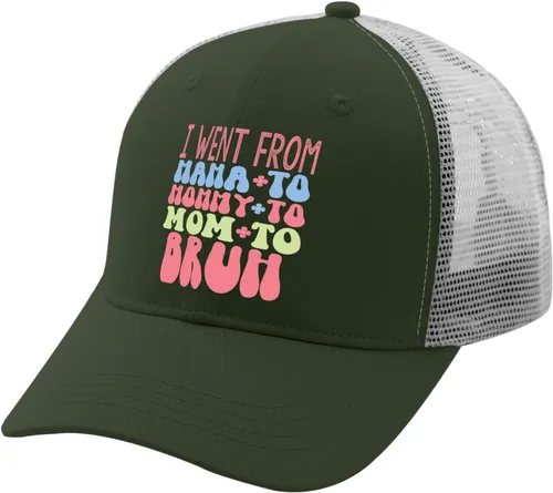 Vista 2 de devor Gorra i Went from Mama to Mommy to Mom to Mom to Bruh Baseball Cap, Funny Hat for Men