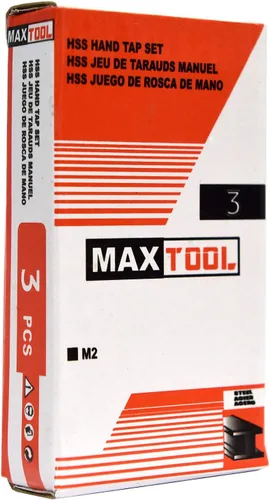 Vista 4 de MaxTool 1/2-20 Juego de grifos de rosca manual que incluye cónico+enchufe+parte inferior HSS M2 Juego de 20 TPI TOTALMENTE TIERRA DERECHA