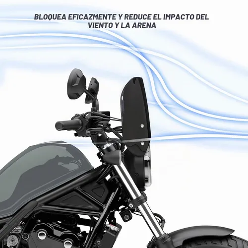 Vista 4 de Spoiler de Parabrisas para Motocicleta Deflector de Viento Deflector de Aire Pantalla para Rebel CMX300 / CMX 500 2017-2025, Deflector de Viento