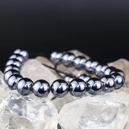 Vista 4 de DAZCOLO Pulsera de gemas hecha a mano con piedras preciosas de macramé ajustable de 0.315 in, cuentas redondas, cristales de cuarzo
